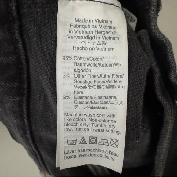 Madewell 10” High Rise Skinny Jeans Cotton Stretch Black Zip Button Denim pocket - Picture 12 of 13